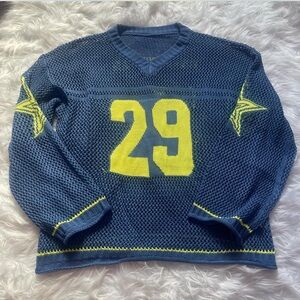 Blue and Yellow Woman’s Knit Shirt